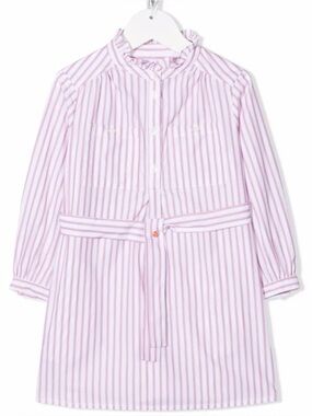Bonpoint Girls 8Y Striped Shirt Dress
